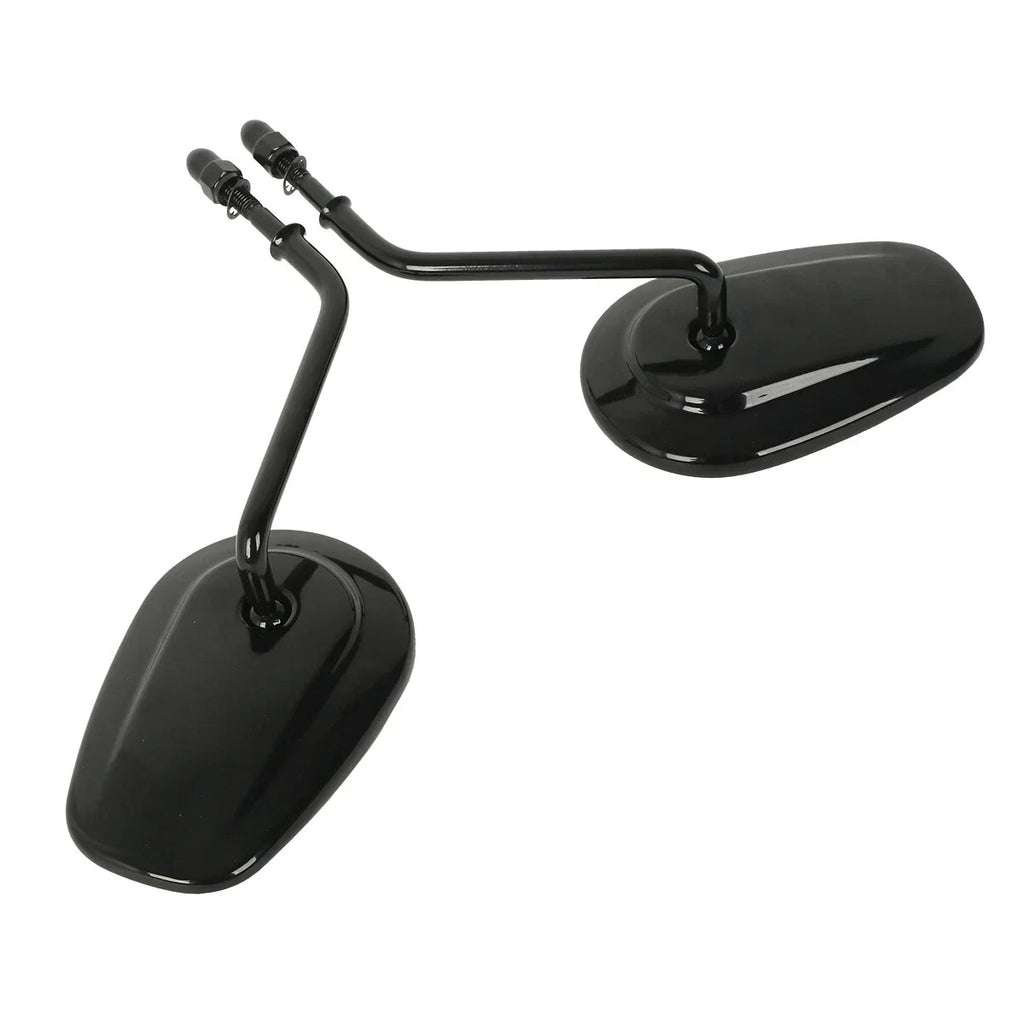 Vivid Black Rear View Mirrors for Harley Touring Sportster 883 1200 Softail