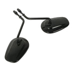 Vivid Black Rear View Mirrors for Harley Touring Sportster 883 1200 Softail