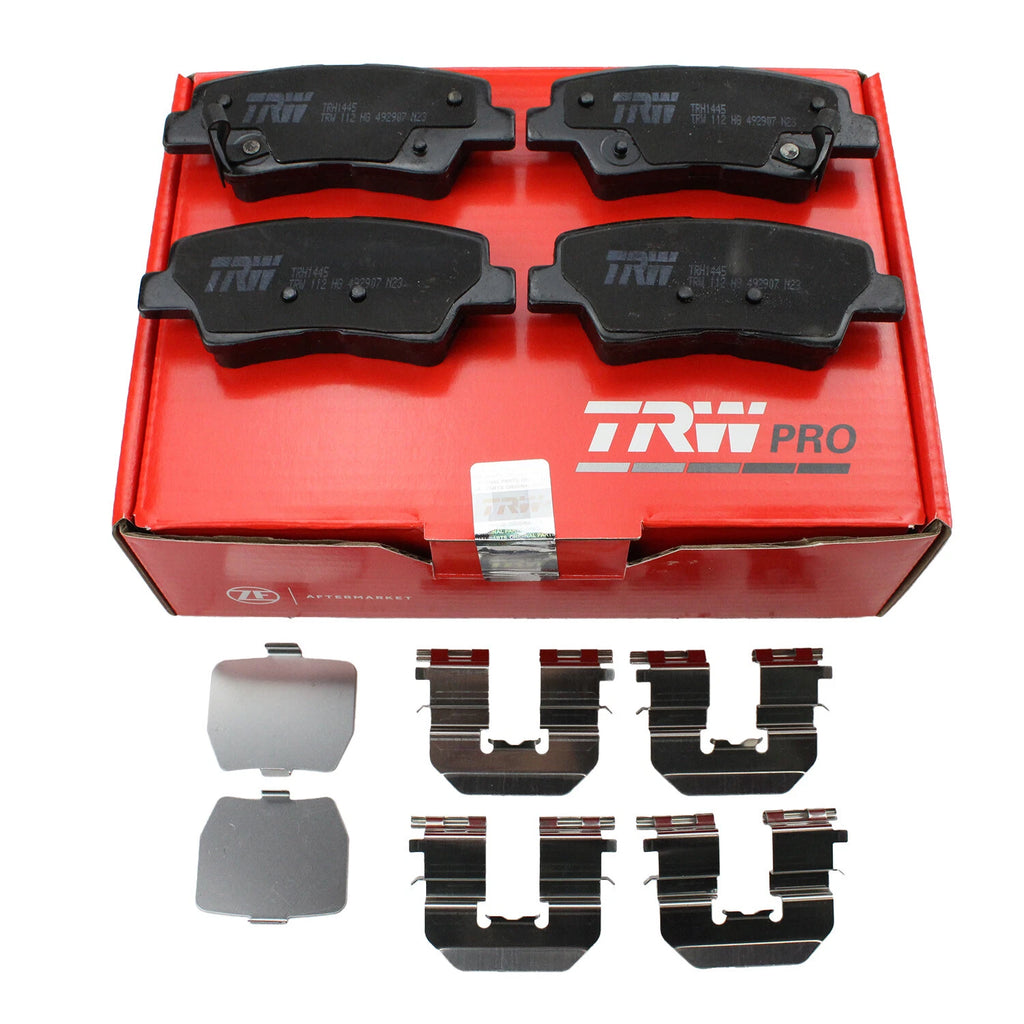 TRW Pro Rear Low-Met Brake Pads with Clips for Hyundai Azera Sonata (2006–2019)