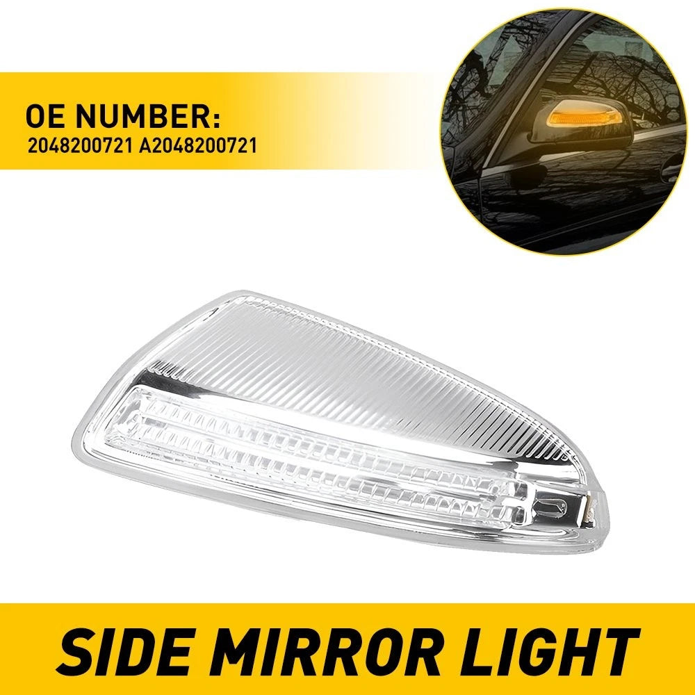 LED Side Mirror Turn Signal Lights for Mercedes C250 C300 C350 (2008–2015)