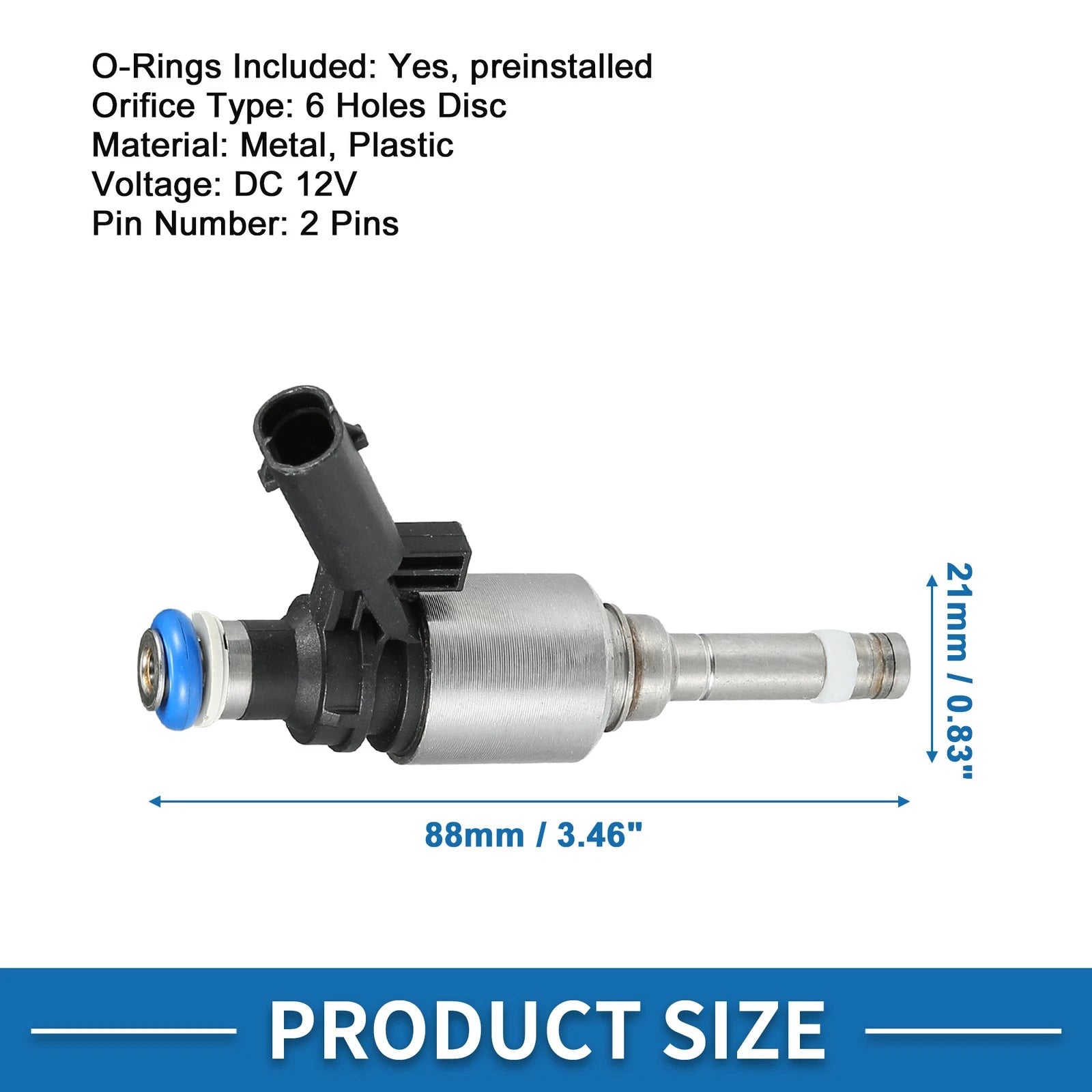 Set of 4 Fuel Injectors No.06H906036G/06J906036G for VW Golf 2.0 GTI (2004–2013)