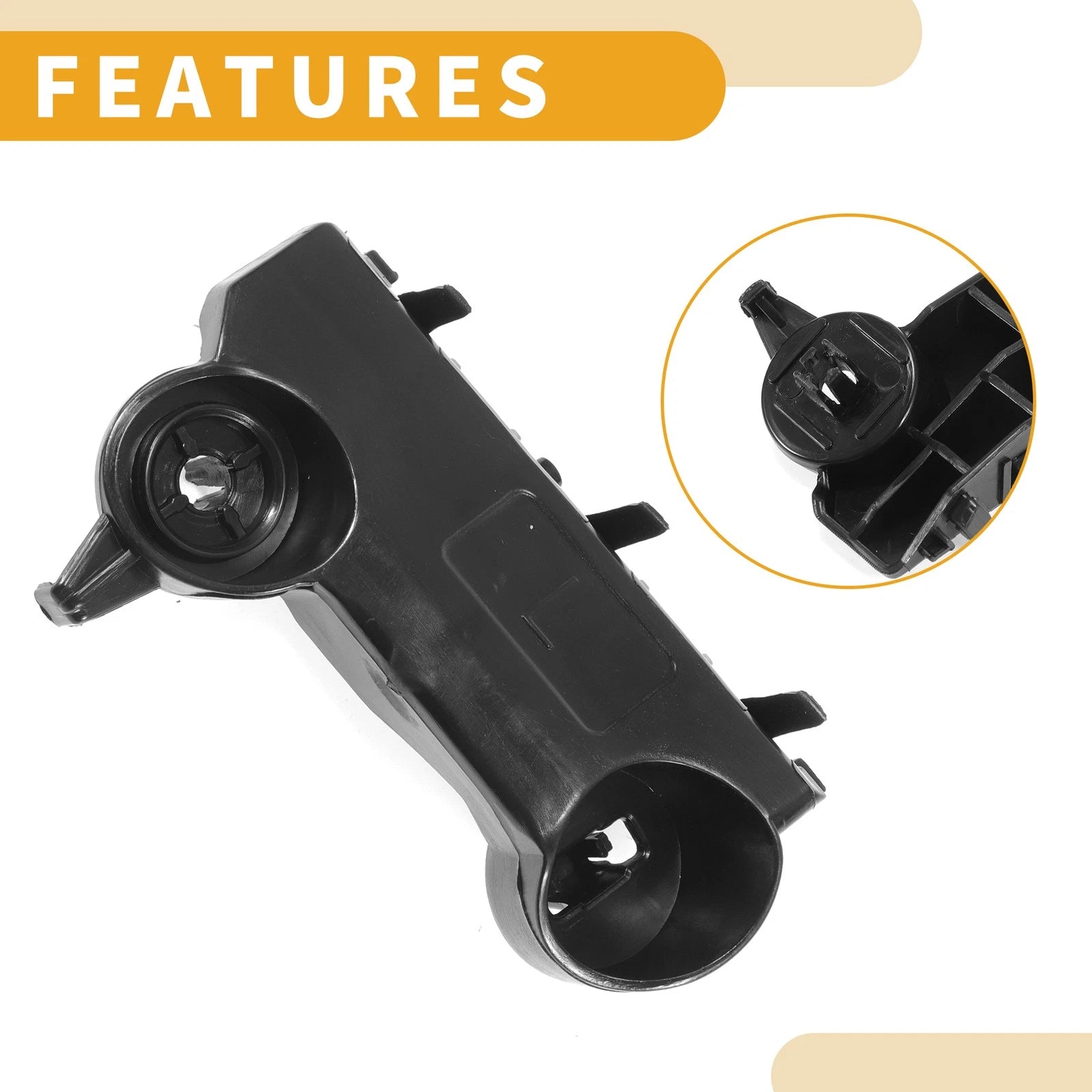 LH Front Bumper Support Bracket for Nissan Altima (2019–2021) 1 Pc Black ABS