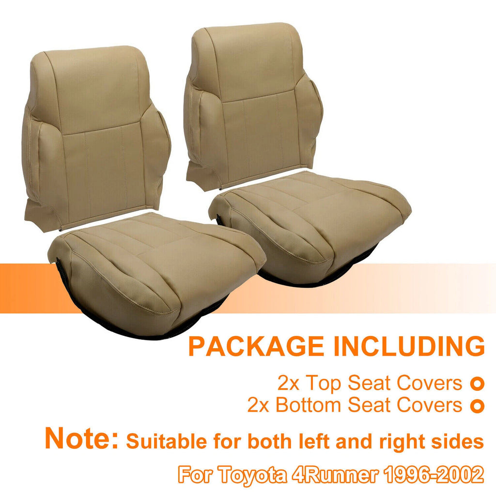 Set of 2 Upper & Lower Seat Covers for Toyota 4Runner (1996–2002) Oak Tan
