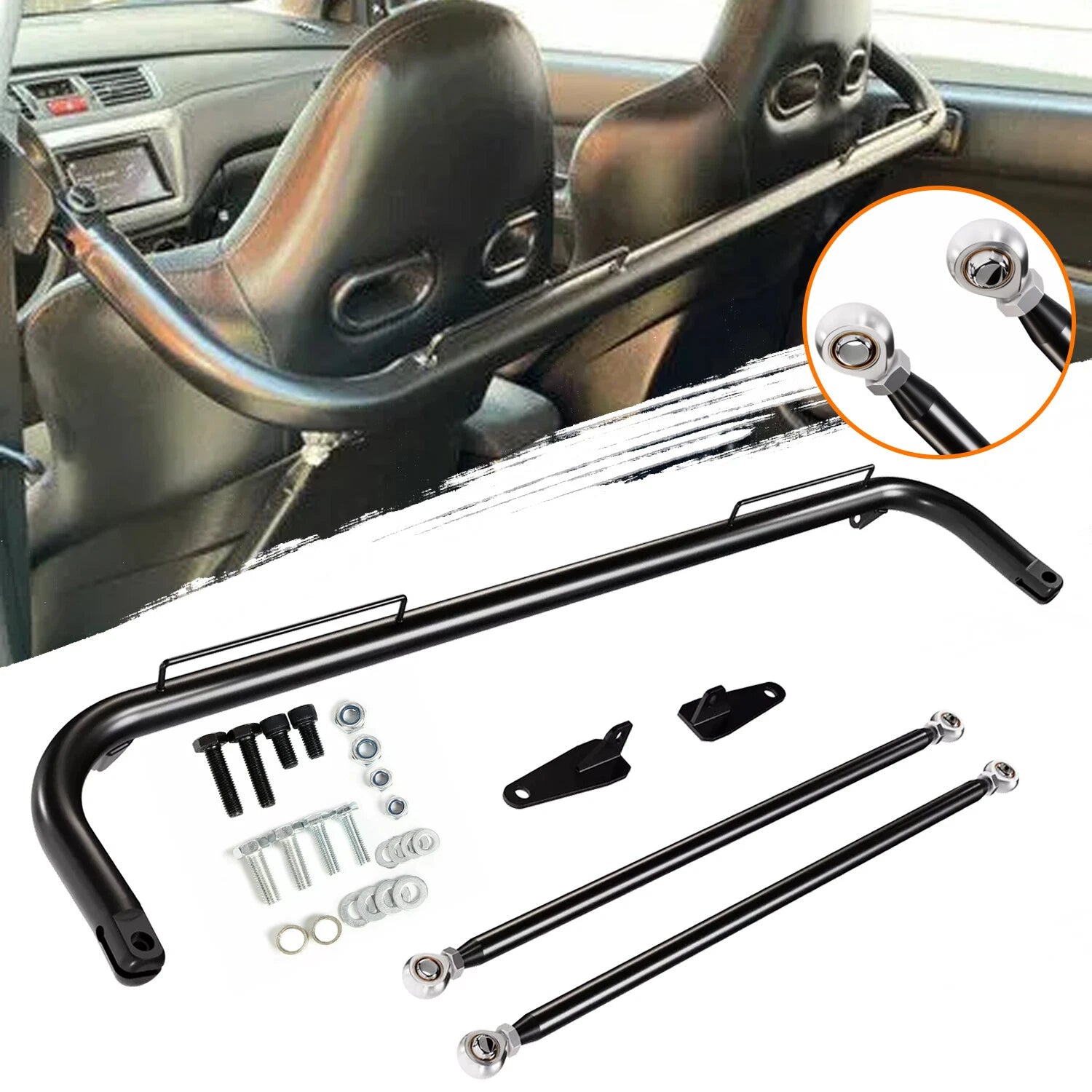 Stainless Steel Racing Safety Seat Belt Chassis Roll Harness Bar for Honda