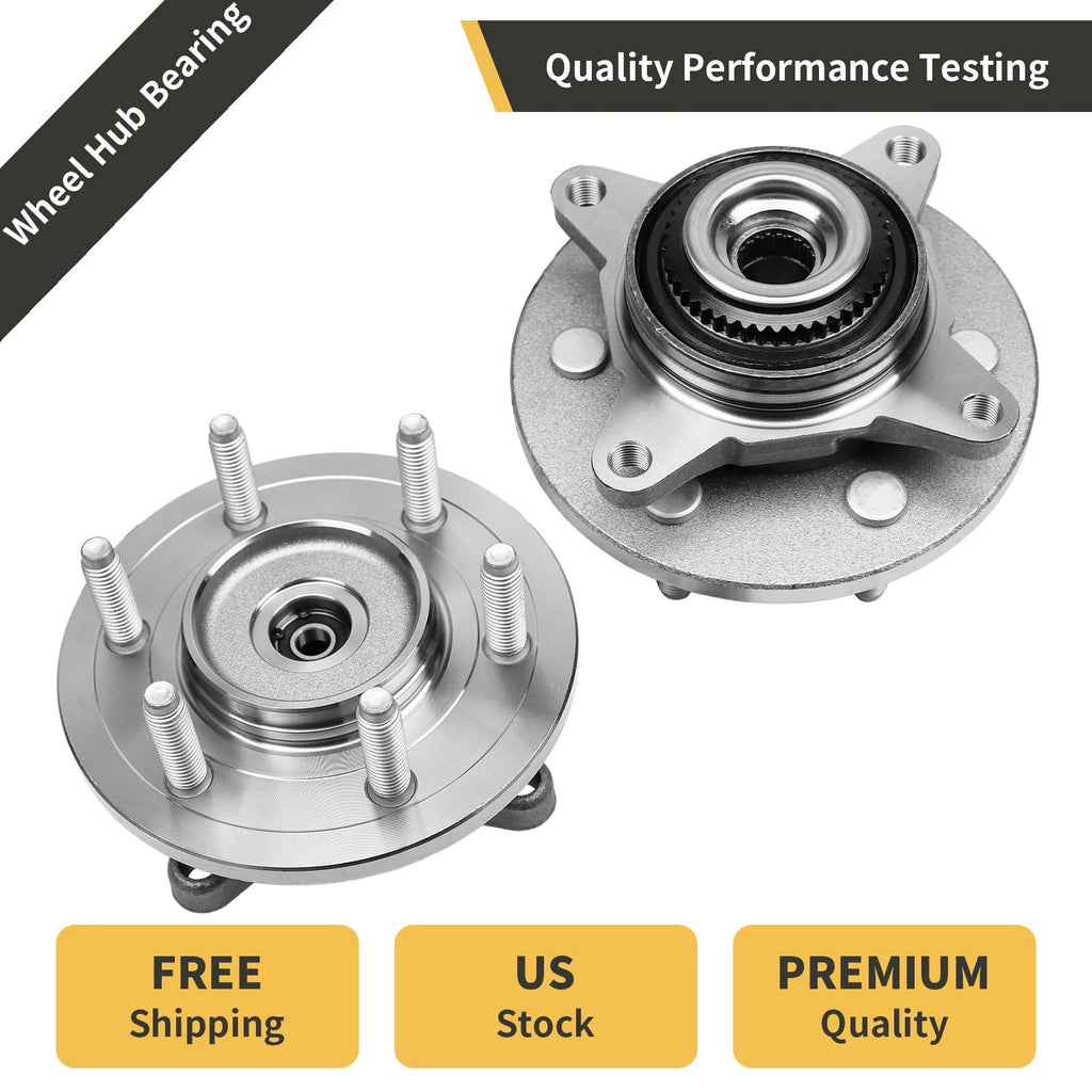 2X Front Wheel Hub and Bearings for Ford F-150 Expedition (2004–2014)