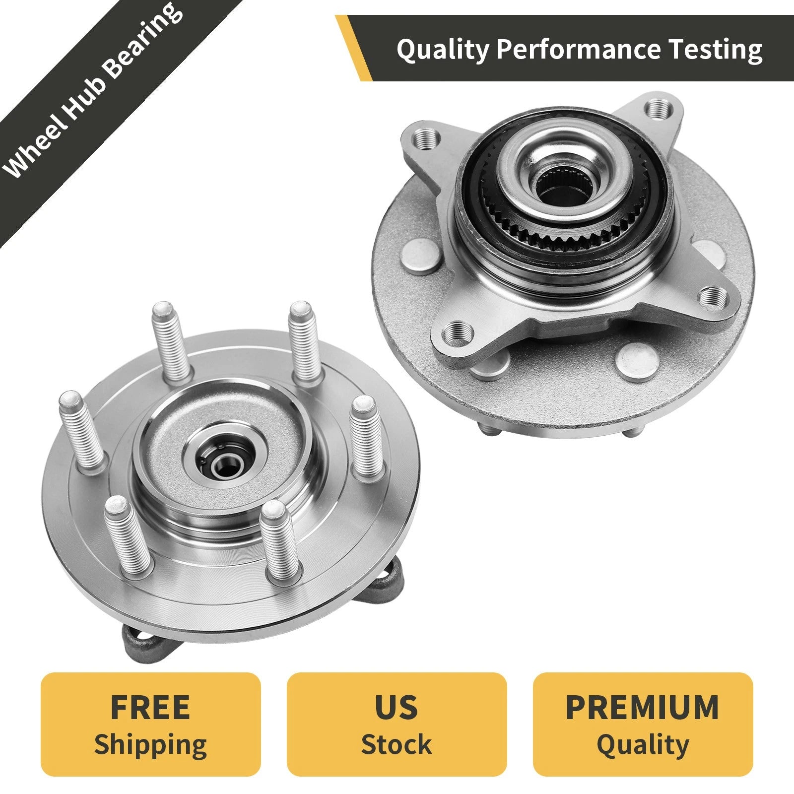 2X Front Wheel Hub and Bearings for Ford F-150 Expedition (2004–2014)