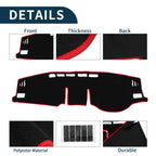Dashboard Cover Mat for Toyota Raize A200A (2020–2023) Black Red Set