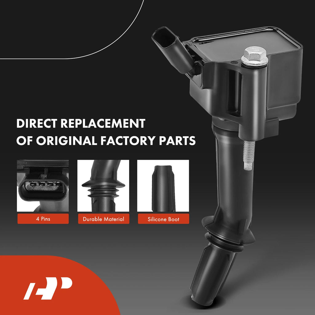 Set of 4 Ignition Coils and 4 Iridium Spark Plugs for Chevy Equinox Malibu