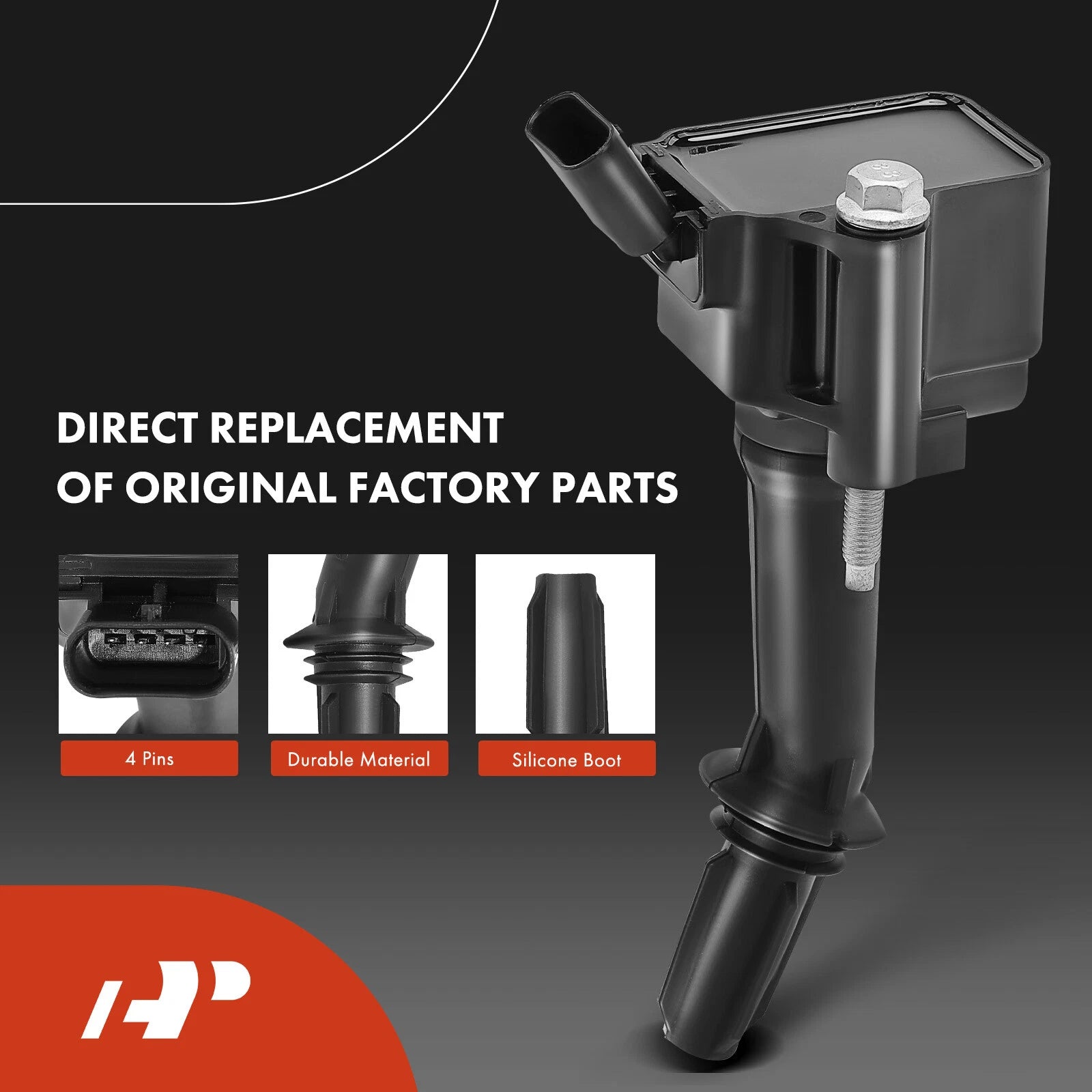 Set of 4 Ignition Coils and 4 Iridium Spark Plugs for Chevy Equinox Malibu