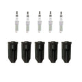NGK 5 Ruthenium HX Spark Plugs & Coil Boots Kit for Canyon Colorado H3 (2004–2012)