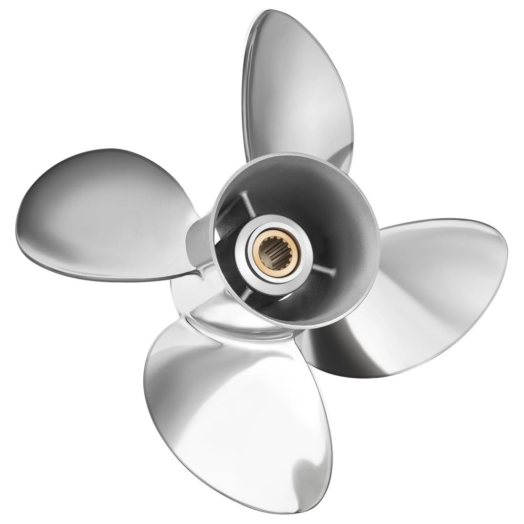 15 1/4X20 Stainless Boat Propeller for Tohatsu BF115-BF250 (15 Spline, RH, 4 Blade)