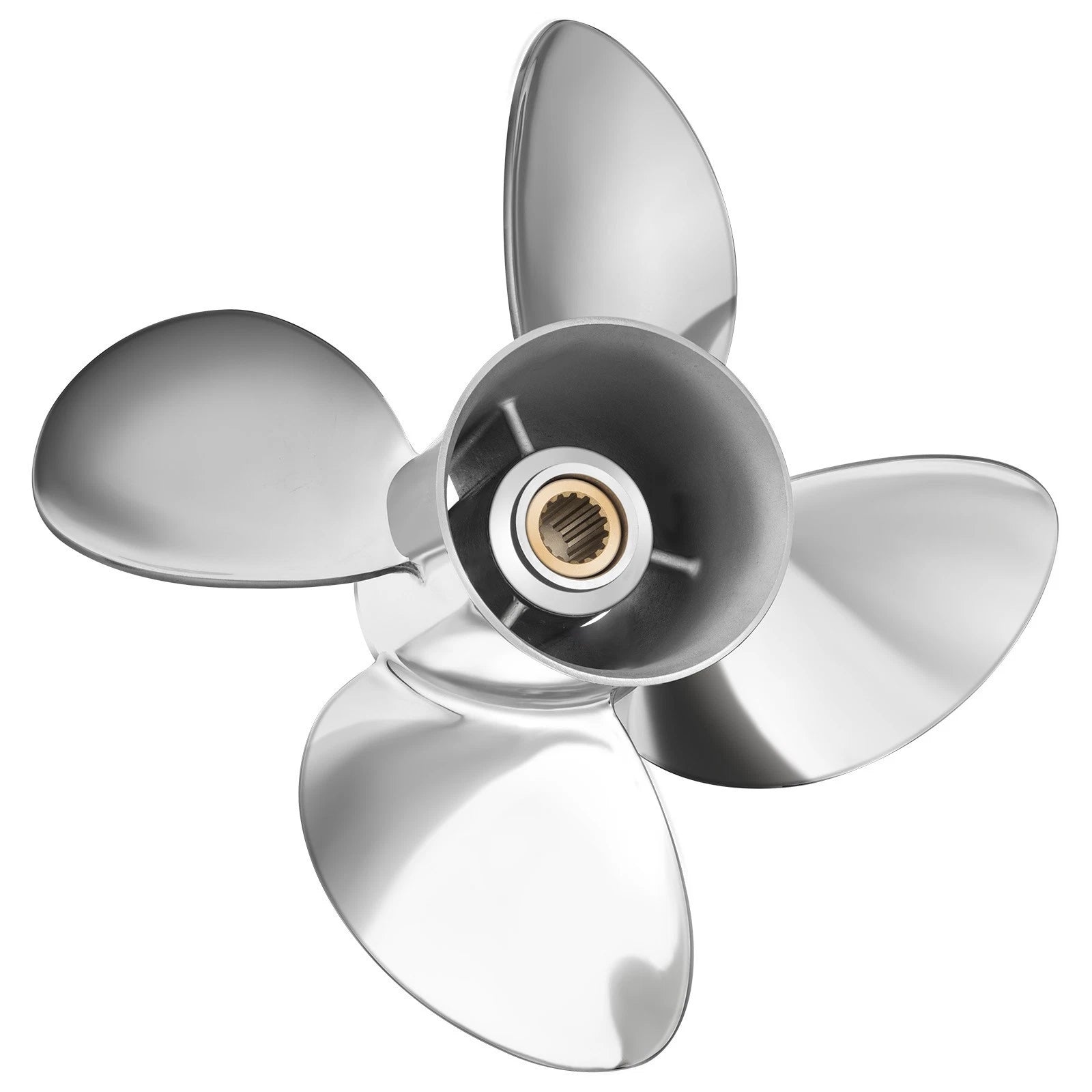15 1/4X20 Stainless Boat Propeller for Tohatsu BF115-BF250 (15 Spline, RH, 4 Blade)