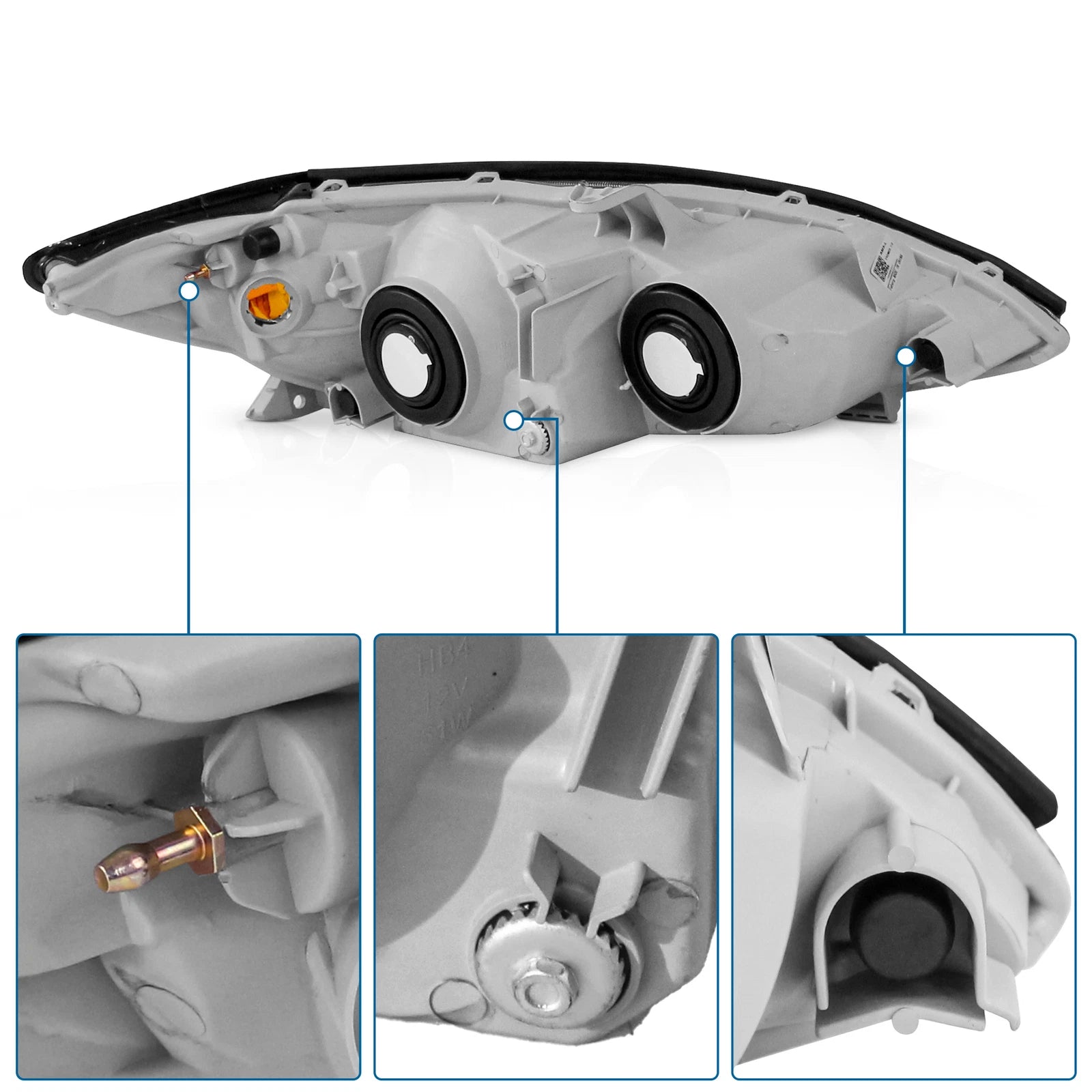 Set of 2 Headlights for Toyota Camry (2002–2004)