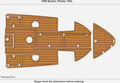 Seadek Cockpit Bow Pad for Boston Whaler 16SL (1996) - EVA Teak Deck Mat