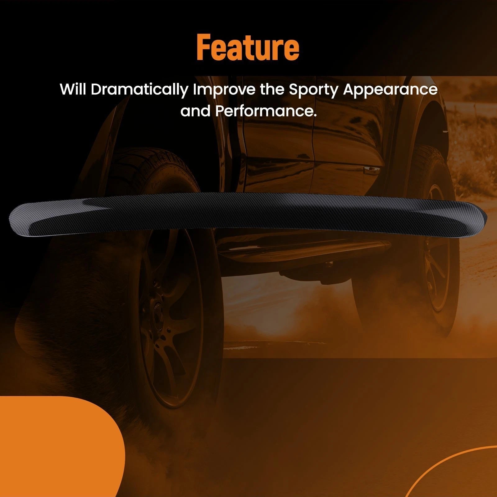 Carbon Black Upper Spoiler for Dodge Charger (2011–2022) Rear Window Wing
