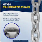 5/16" x 10' Lead Chain with Shackles for Boat Anchor (HTG4)
