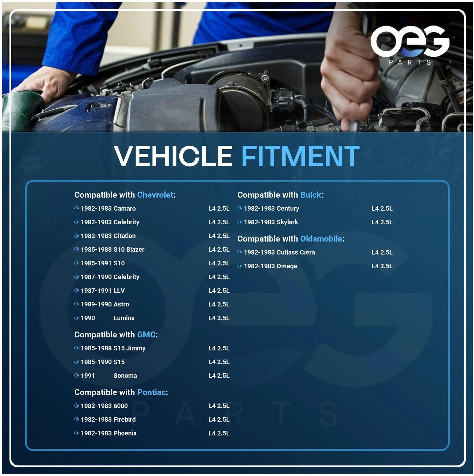 Distributor for Buick Chevrolet GMC Oldsmobile Pontiac 2.5 4-Cyl (1983–1985)