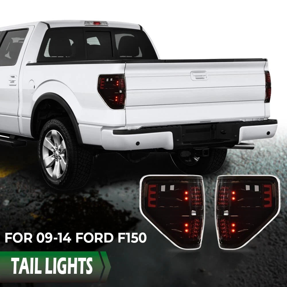 LED Black Tail Lights for Ford F150 (2009–2014)