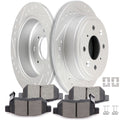 Rear Brake Rotors & Pads for Honda Civic Del Sol CRX Acura Integra