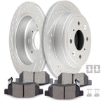 Rear Brake Rotors & Pads for Honda Civic Del Sol CRX Acura Integra