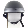 X Large DOT Motorcycle Scooter German Half Face Crash Helmet (Matte Black)