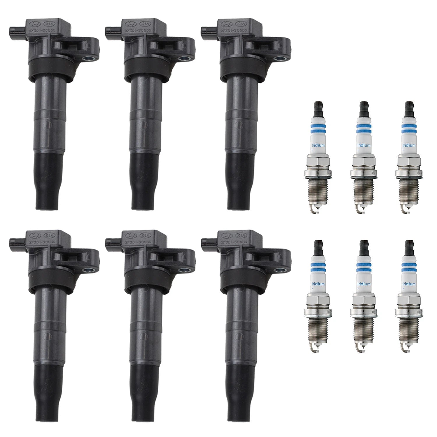Set of 6 Ignition Coils & Spark Plugs for Sonata Sorento V6
