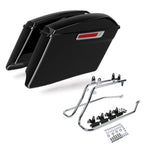 4" Stretched Hard Saddlebags & Conversion Brackets for Harley Softail (1984–2017)