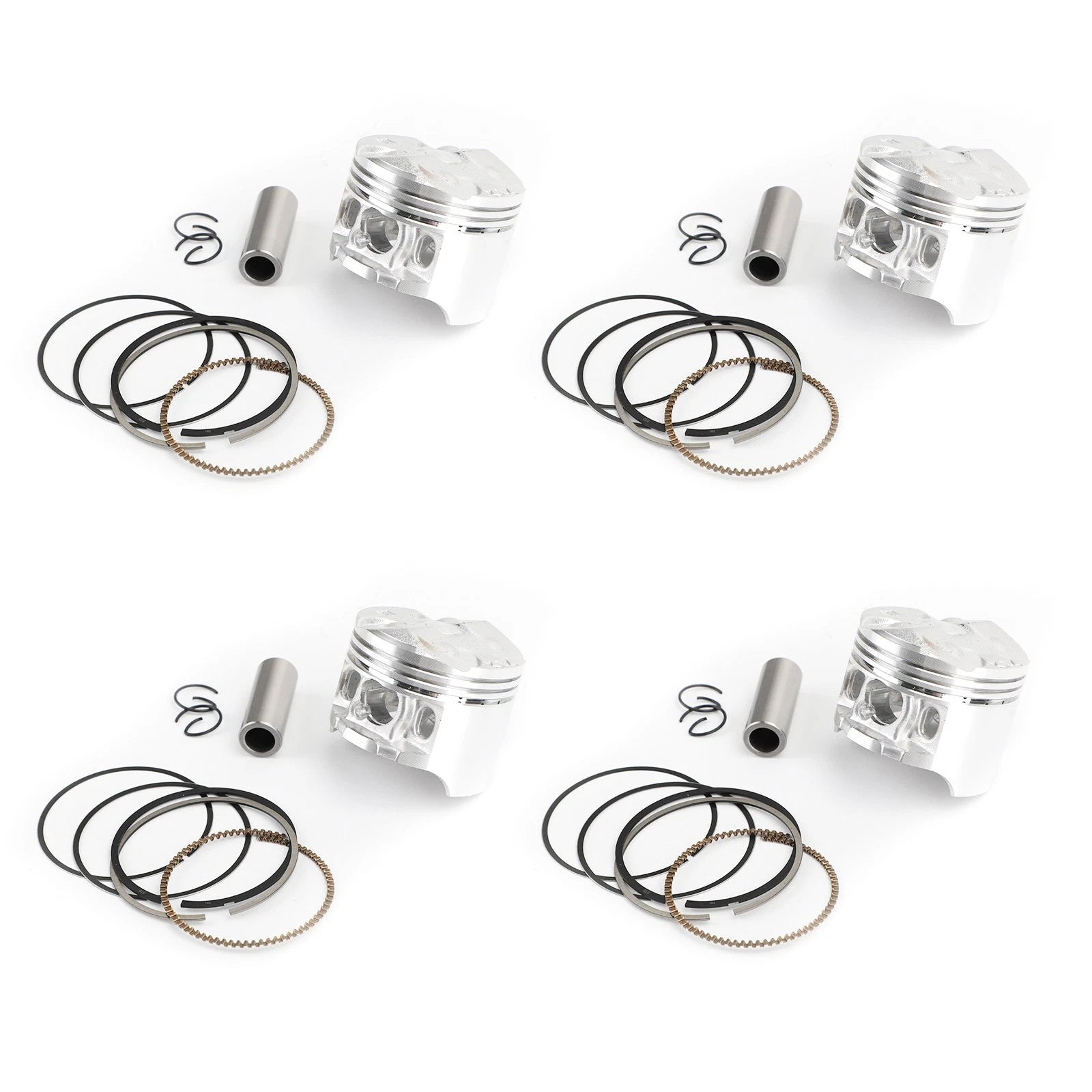 4X Piston Rings Pin Clips 49mm +0.50 for Honda CBR250RRL/RRN/RRR (1990–1994)
