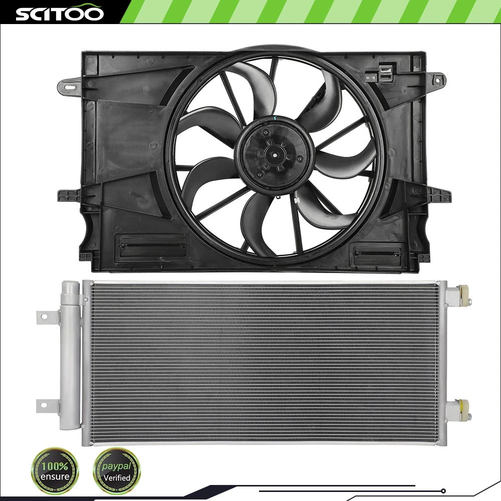 AC Condenser and Cooling Fan Kit for Chevrolet Cruze (2017–2019)