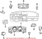 HVAC Temperature Control Panel for Dodge Challenger (2015–2023)