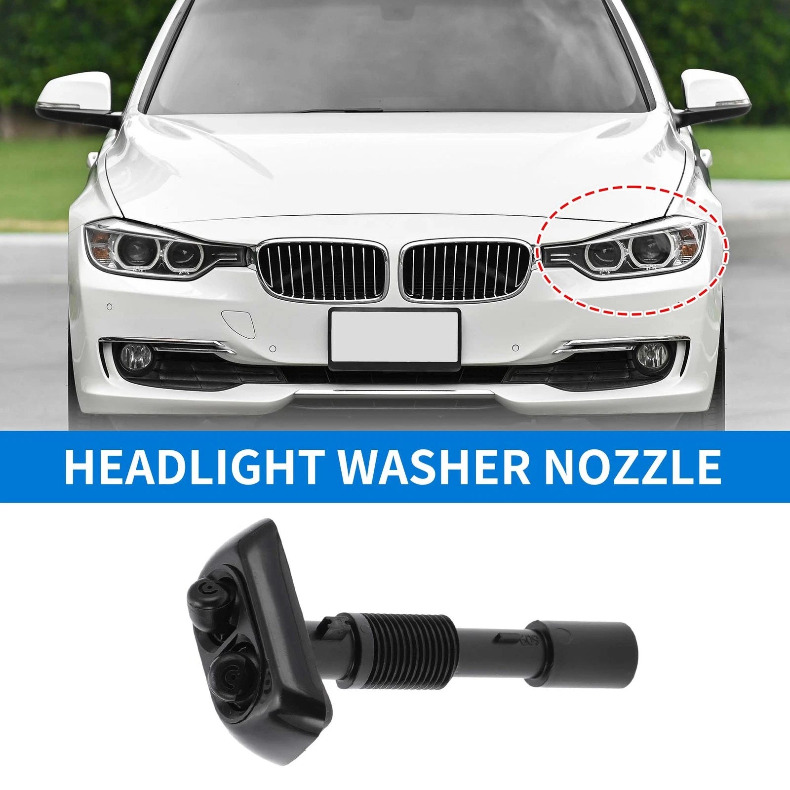 Front Left Headlight Washer Nozzle for BMW 740iL 740i 1995–2001 No. 61678370559