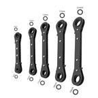 Set of 2 Double End Ratcheting Wrenches for