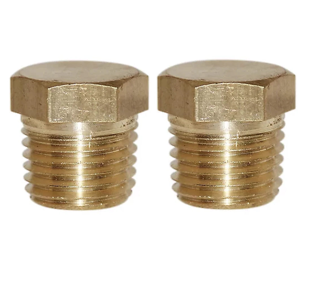 Set of 2 Pipe Plugs for Universal Marine Applications 1/4" NPT 22-36382 18-4256