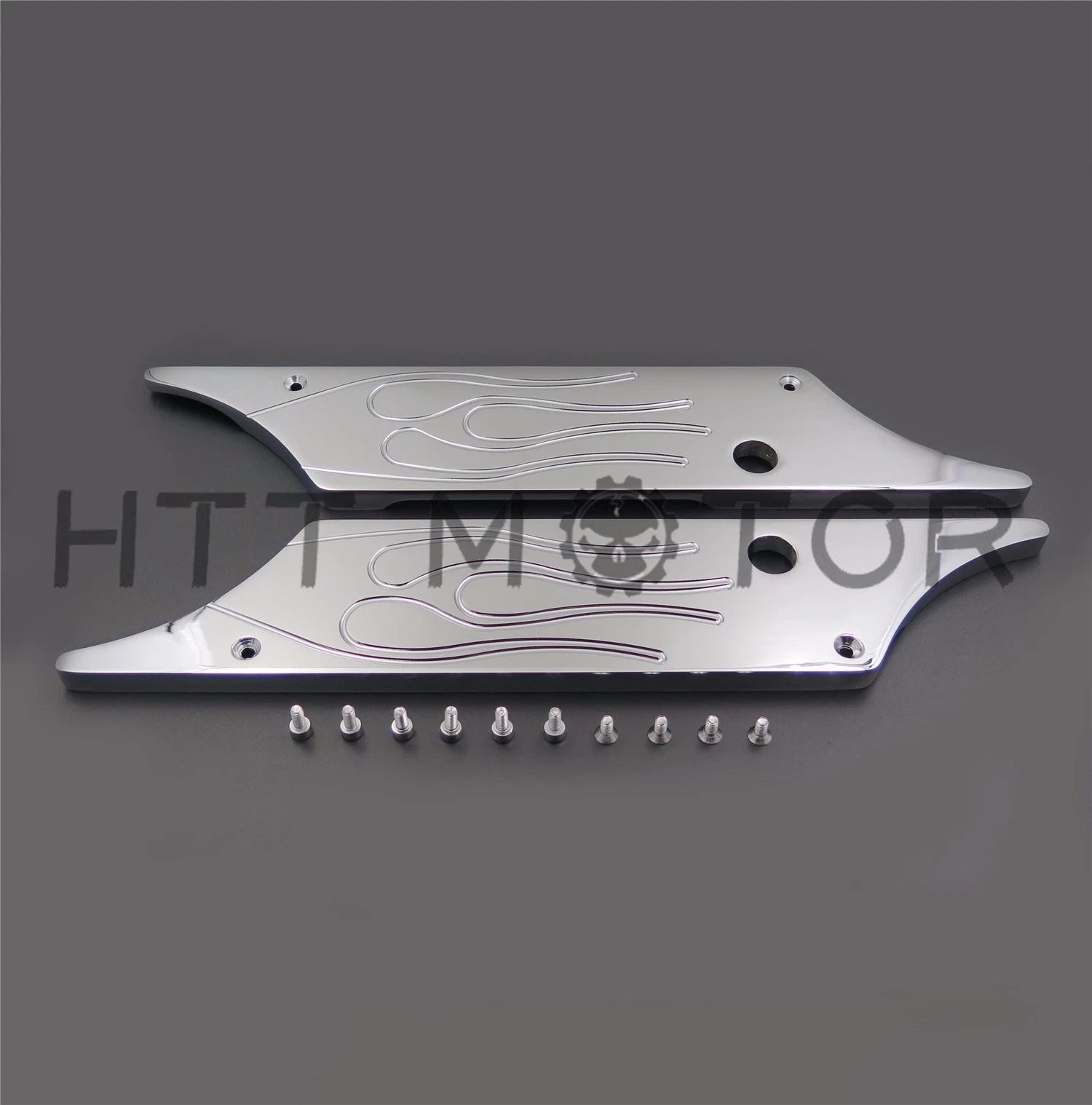 Set of 2 Billet Chrome Saddlebag Latch Covers for Harley Touring (1993–2013)
