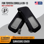 Sunvisors Cover Skin for Toyota Corolla (2009–2013) Black PVC Leather