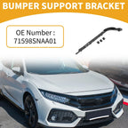 LH Rear Bumper Support Bracket for Honda Civic (2006-2011) 1 x Black ABS