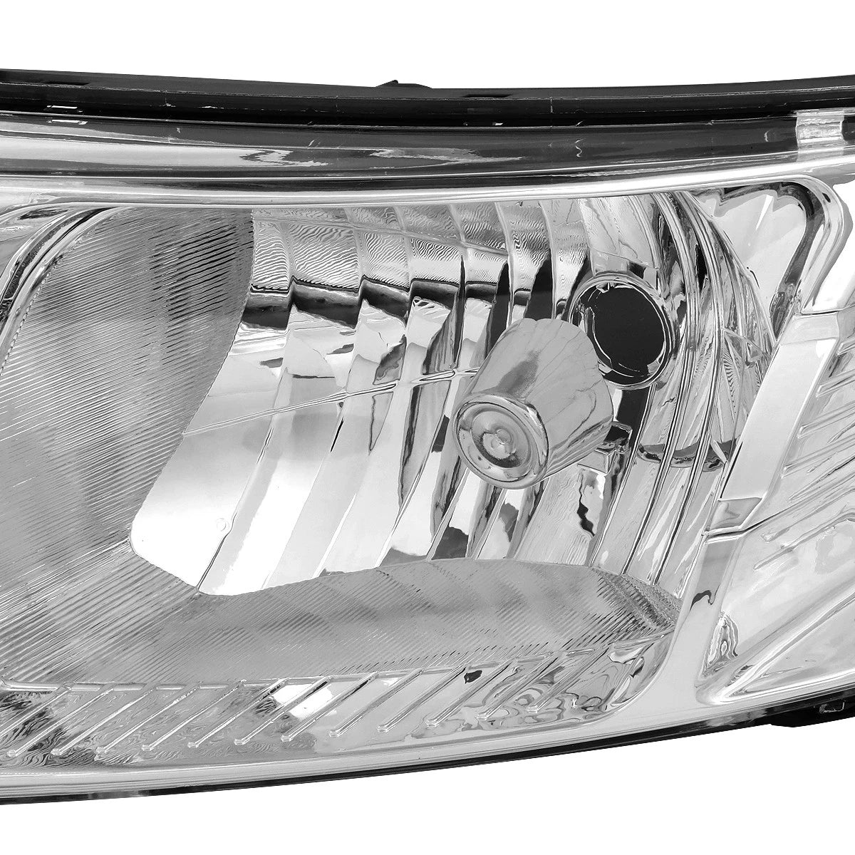 Set of 2 Chrome Housing Clear Lens Headlights for Kia Forte (2010–2013)
