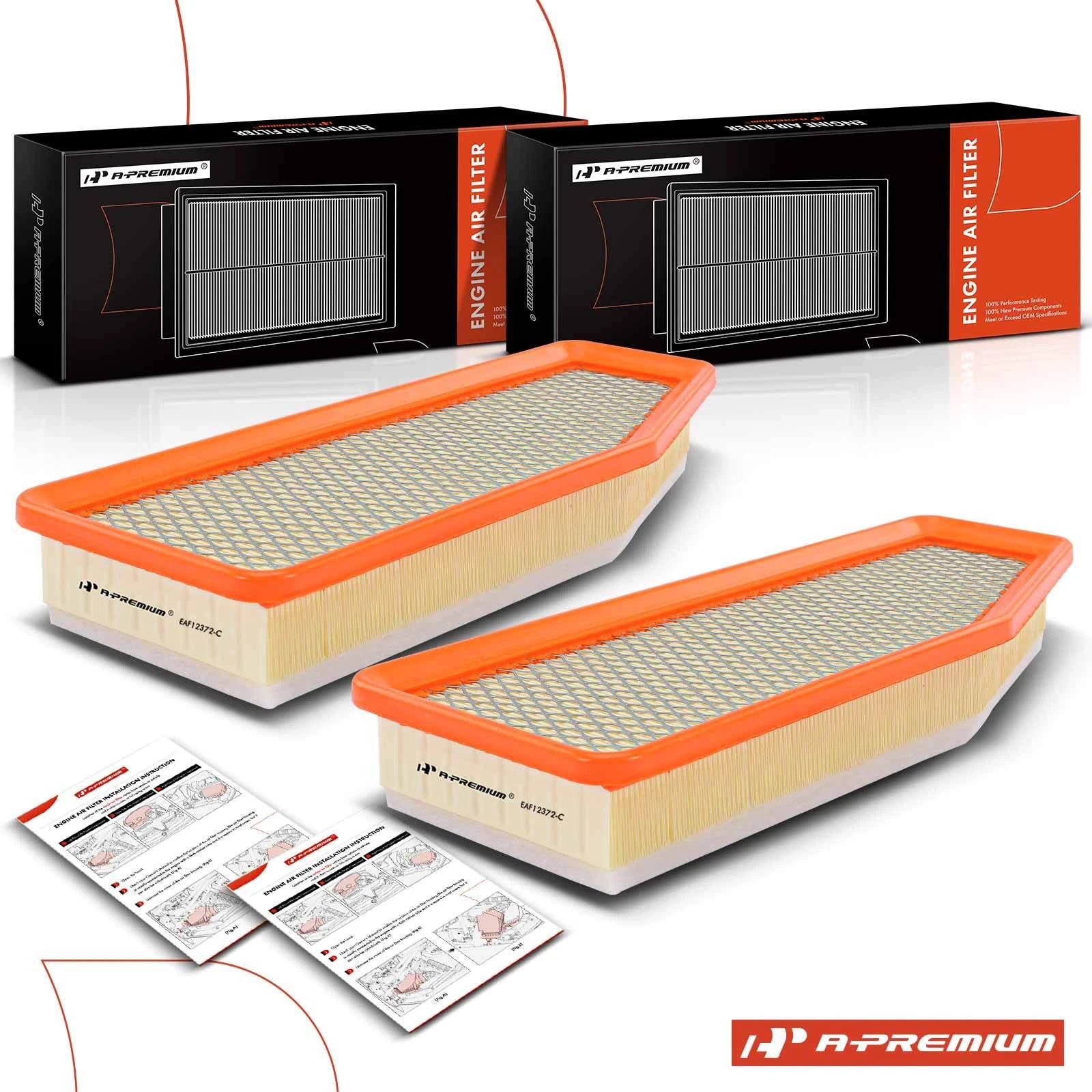 2X Engine Air Filter for Jeep Cherokee (2019–2022) L4 2.0L Gas