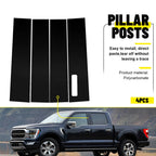 Gloss Black Door Window Pillar Post for Ford F-150 Super Cab (2021–2021)