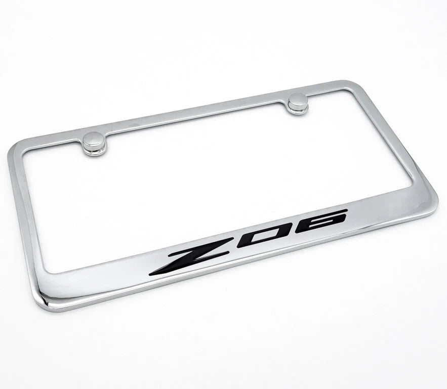 Chrome License Plate Frame Replacement for Chevrolet C8 Corvette Z06 (2020–2024)