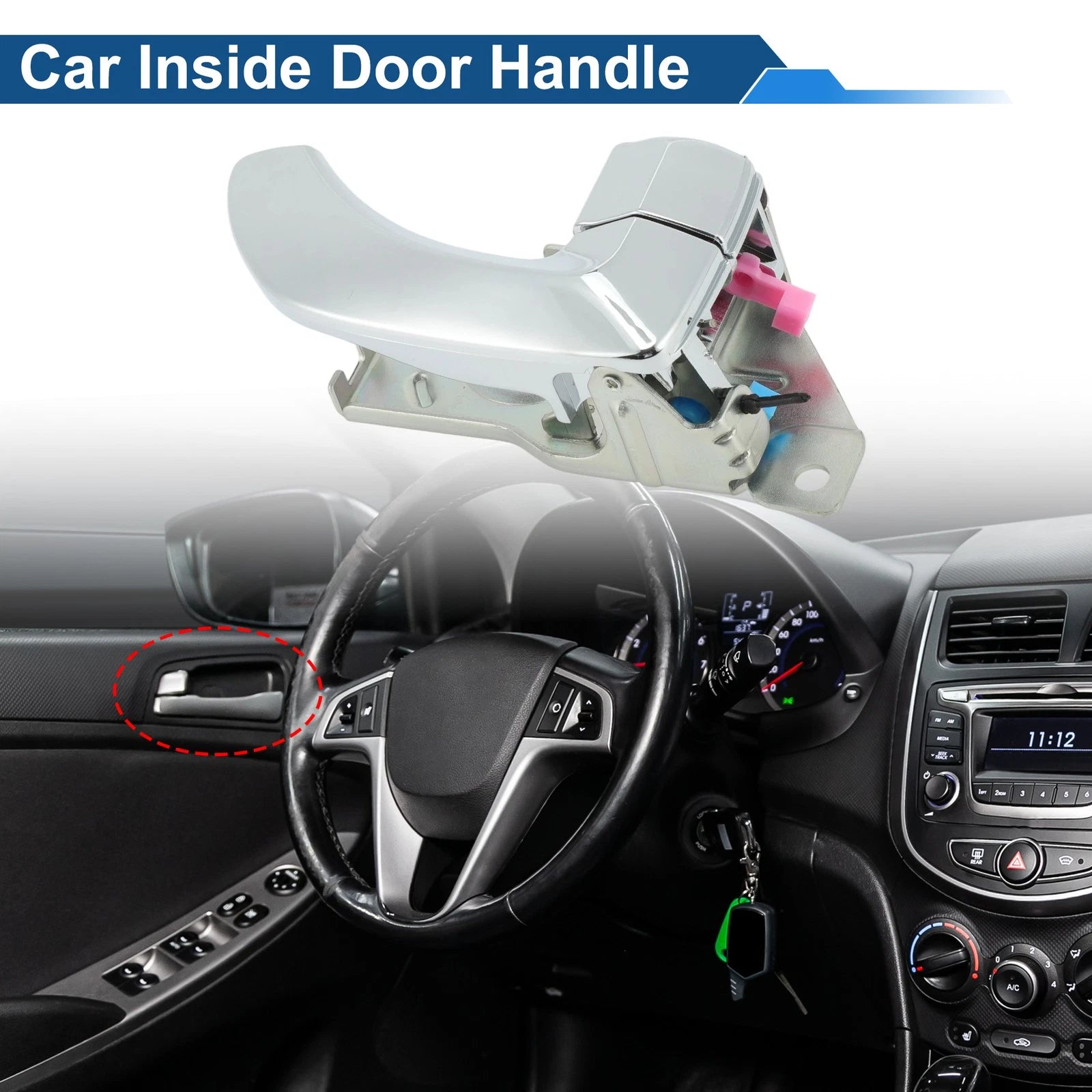 Rear Right Passenger Side Interior Door Handle for Kia Sorento (2011–2016) No. 836203E010
