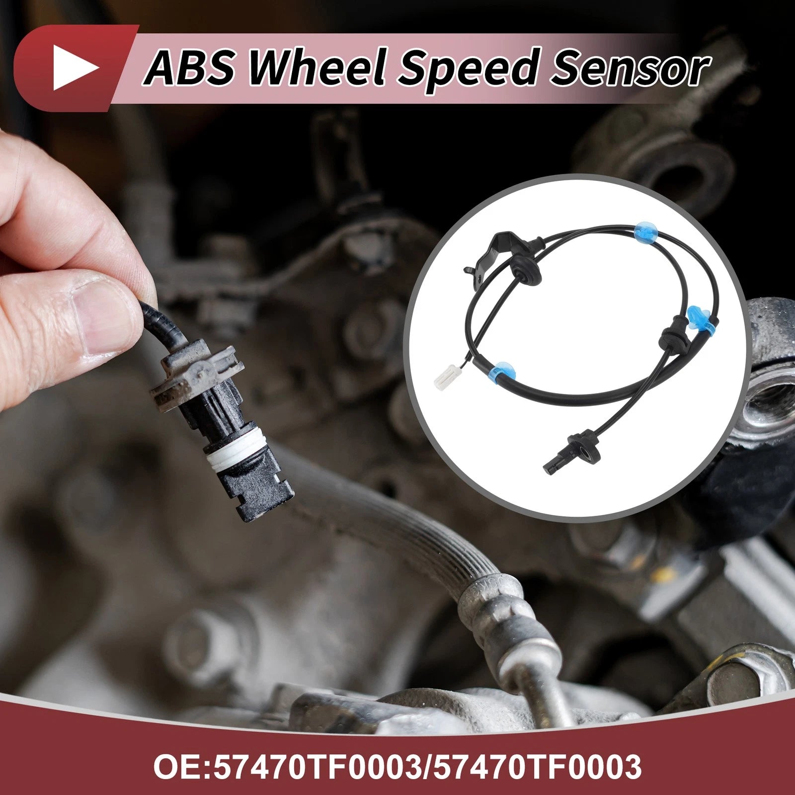 ABS Wheel Speed Sensor for Honda Fit (2012–2014) Rear Right No. 57470TF0003