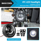 6.5" LED Headlight Spiral Side Mount Bracket for Cafe Racer