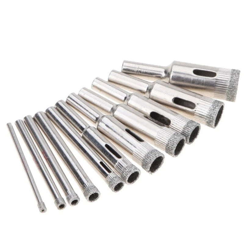 10pcs Diamond Drill Bits for Glass Ceramic Marble Tiles Granite