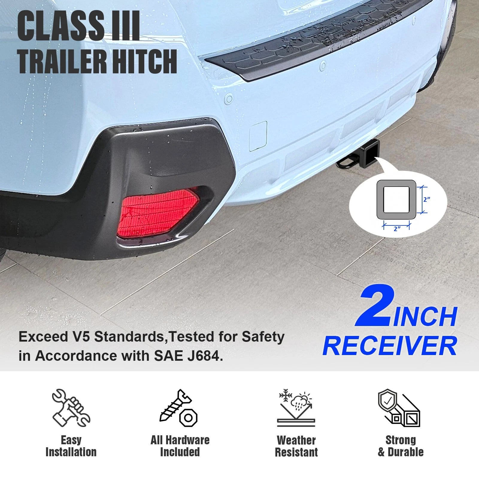2 Inch Trailer Towing Hitch for Subaru Crosstrek (2018–2023)