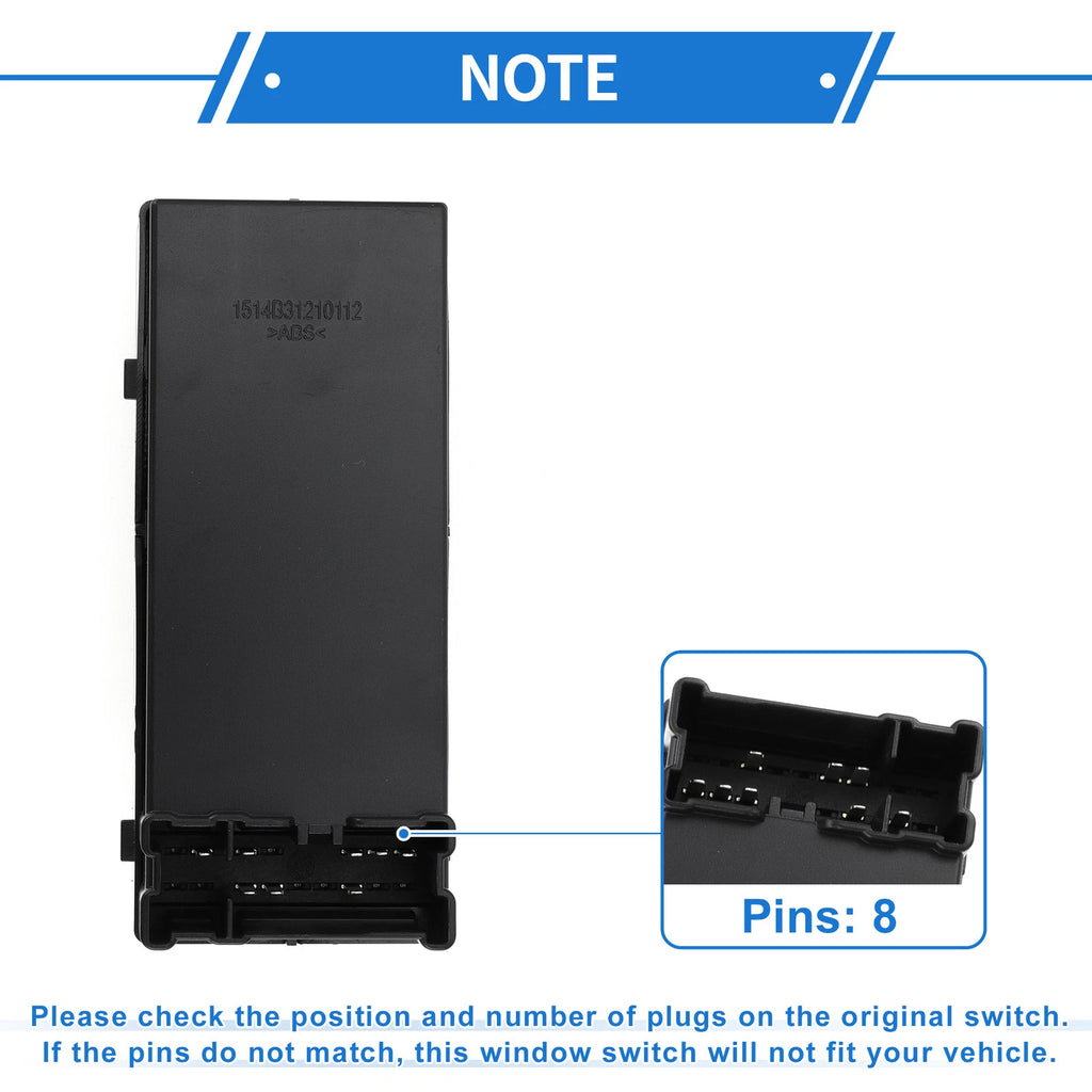 Front Right Power Window Switch for Nissan Micra (2015–2017) No. 254013BB0C