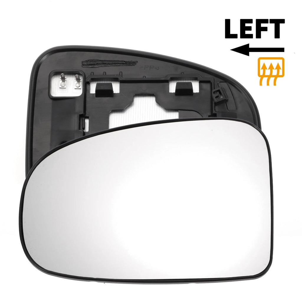 Left Side Heated White Mirror Glass for Toyota Prius (2009–2016)