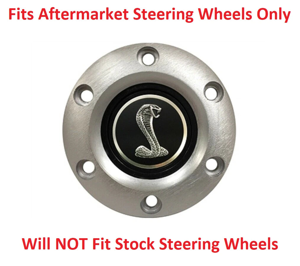 Horn Button Brushed 6 Hole Steering Wheel for Shelby Cobra (1965–1965)