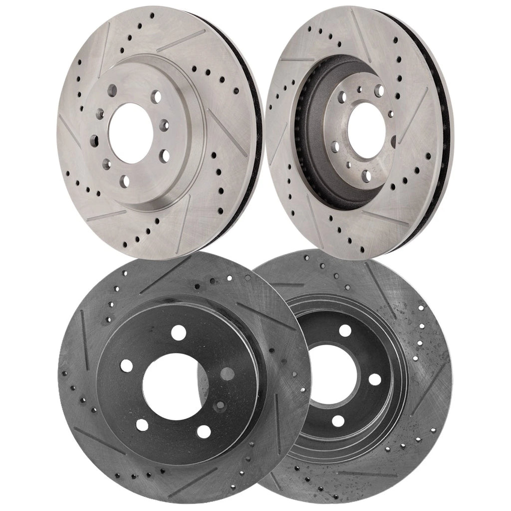 Front & Rear Brake Disc Rotors for Buick Lucerne (2006–2011)