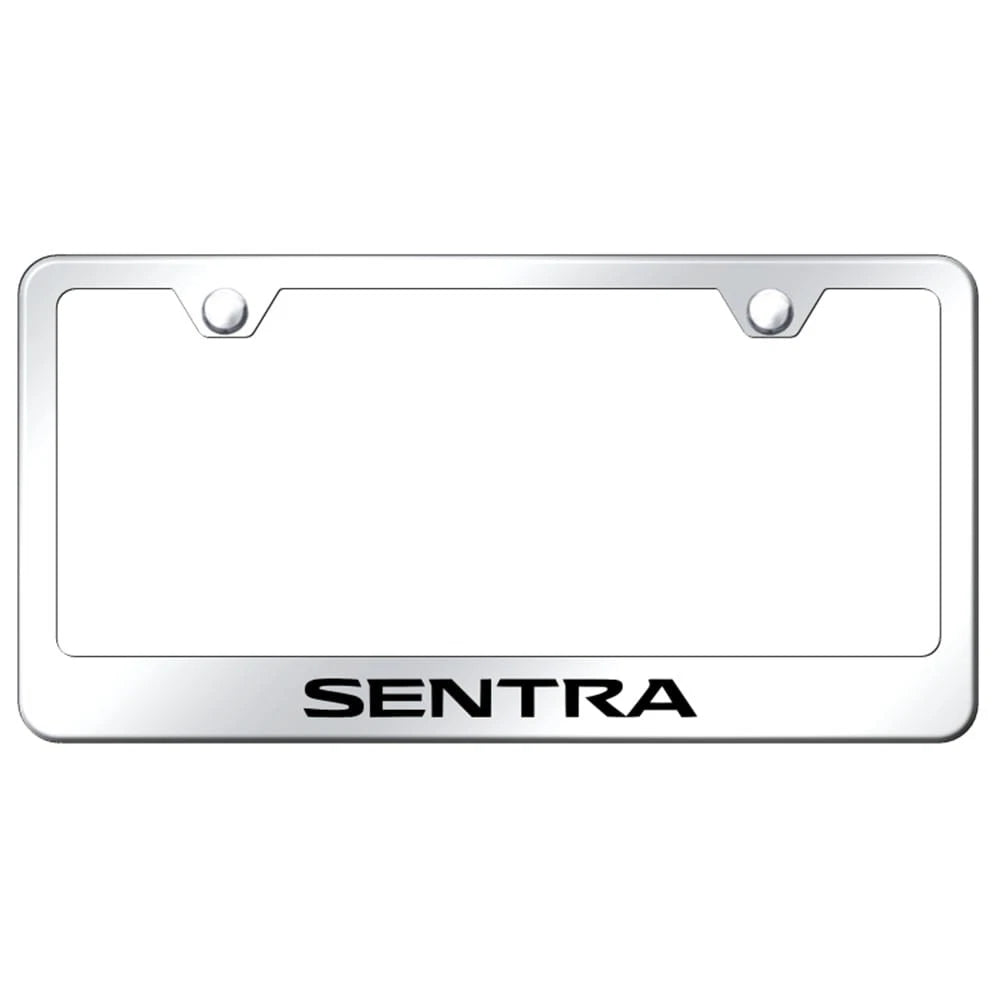 Stainless Steel License Plate Frame - Officially Licensed for Nissan Sentra